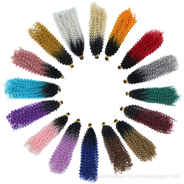 Wholesale Fantastic Ombre Kinky Curly Water Wave Crochet Braiding Hair Deep Wave  Passion Twist Synthetic Hair Extensions
